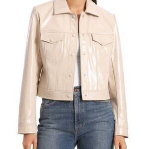 Seven for all Kind Faux leather Cream Jacket